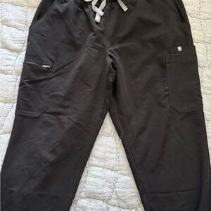 Figs Black Cargo Pants